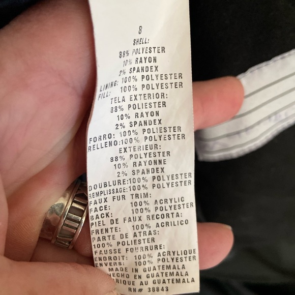 Girl’s Rothschild Black “Skater” Dress Coat with Faux Fur Trim, Size 8 - Picture 11 of 12